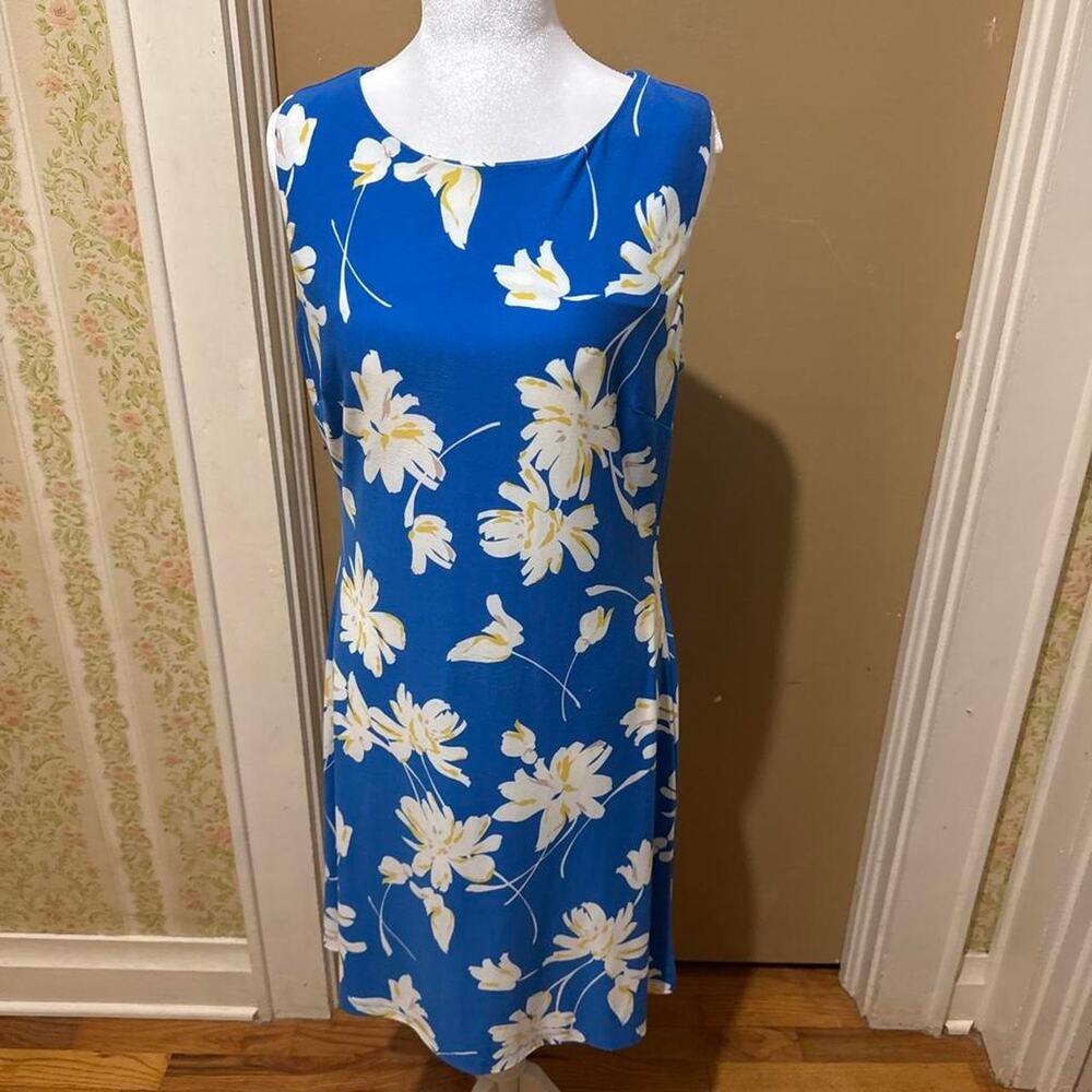 Blue Foral Print Dress